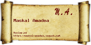 Maskal Amadea névjegykártya